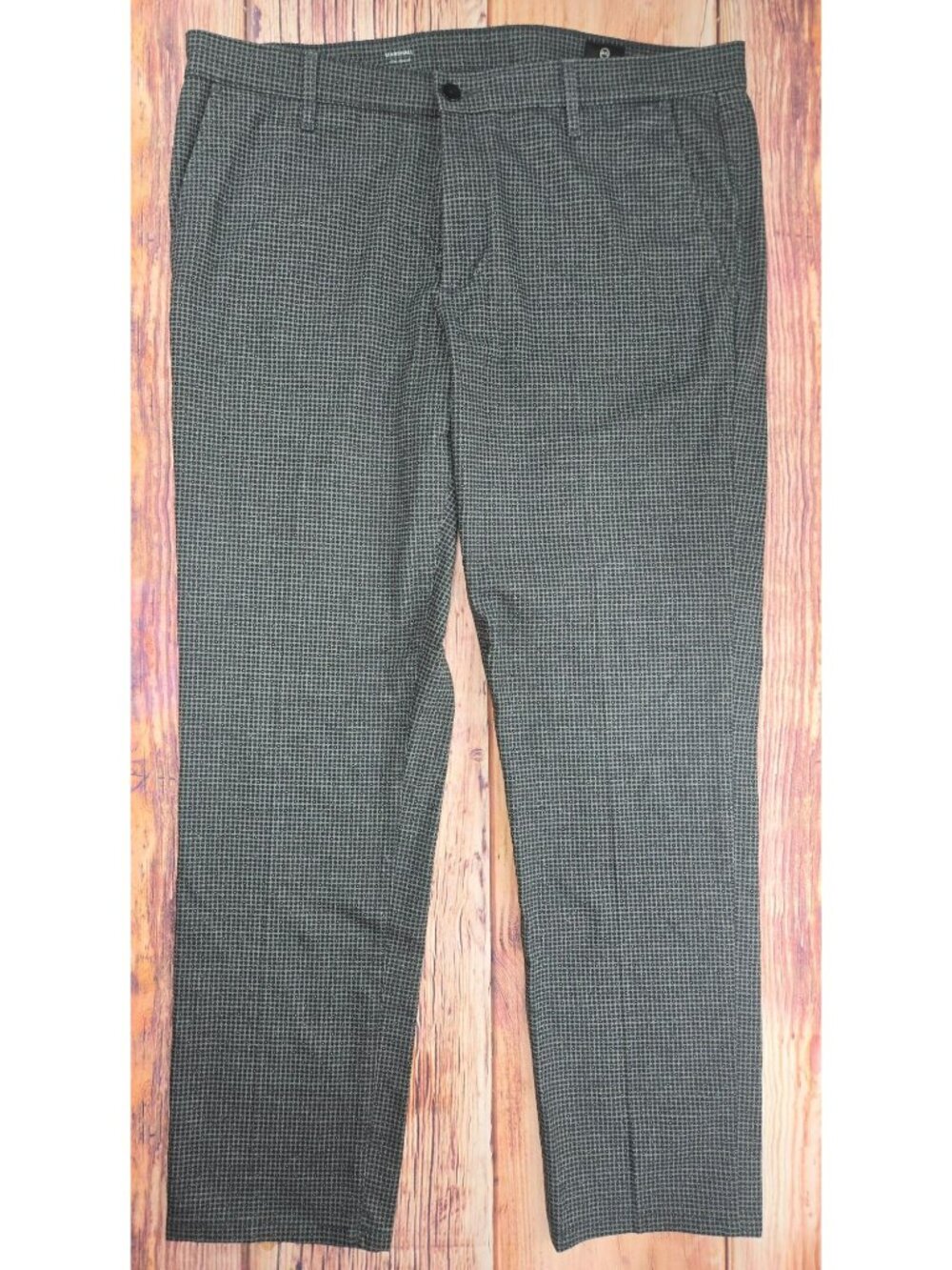 Adriano Goldschmied Mens Marshall Slim Trousers Size 38x32 Gray Houndstooth